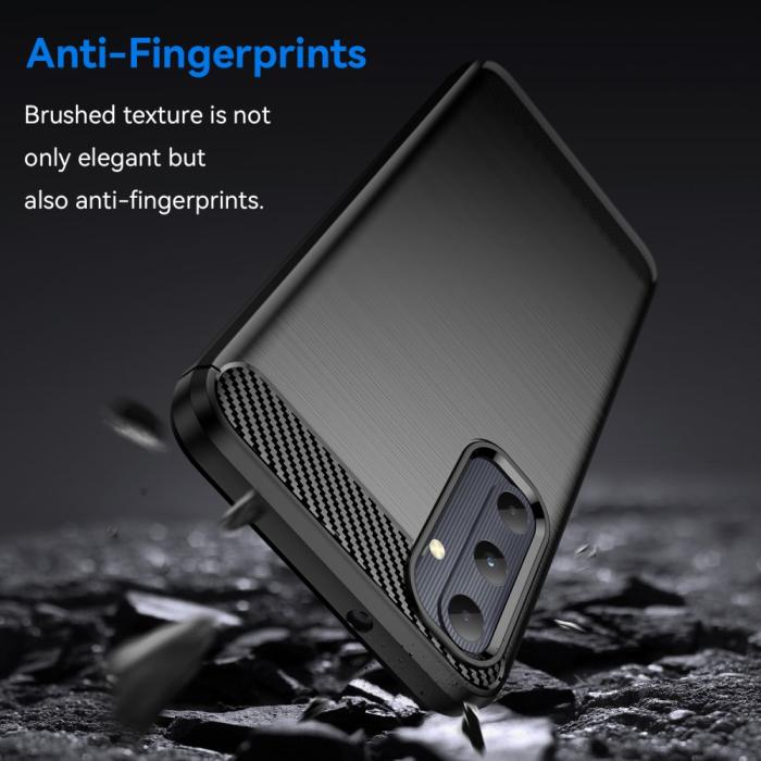 Bild 2,  Samsung Galaxy A05s 4G Skal Borstad Stål Textur Svart
