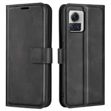  Motorola Edge 30 Ultra 5G Fodral L&auml;der Svart