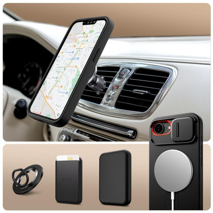Bild 2, Tech-Protect Tech-Protect iPhone 17e / 16e Skal MagSafe Kevlar Aura Svart