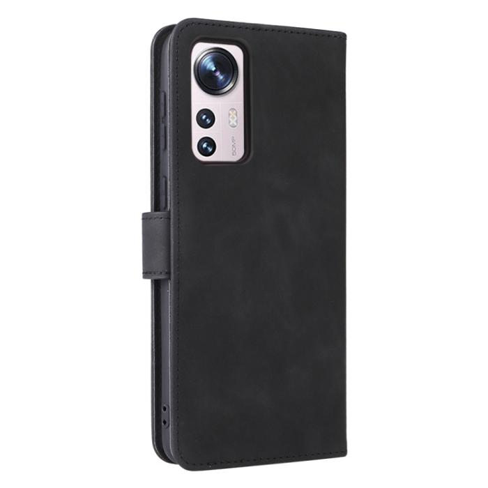 Bild 3,  Xiaomi 12 Fodral Skin Touch Läder Svart