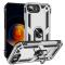  iPhone 17e / 16e Skal Shockproof Hybrid Ring Silver