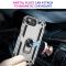  iPhone 17e / 16e Skal Shockproof Hybrid Ring Silver