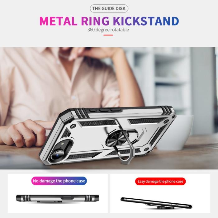 Bild 3,  iPhone 17e / 16e Skal Shockproof Hybrid Ring Silver