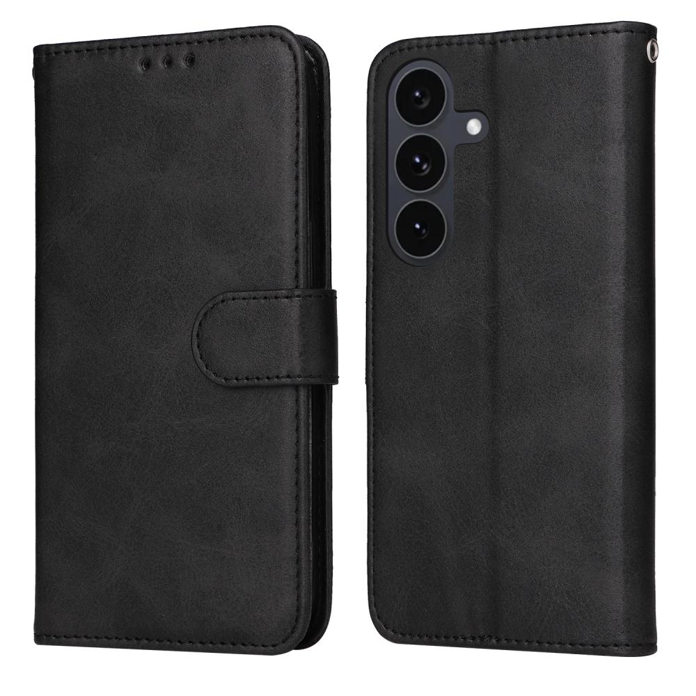  Samsung Galaxy S25 FE Plånboksfodral Läder Svart