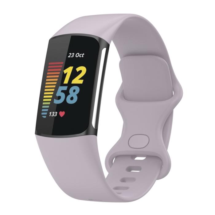 Bild 2,  Fitbit Charge 6 / 5 Armband TPU (L) Ljus Lila