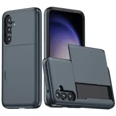  Samsung Galaxy A55 5G Skal Hybrid Med Kortfack M&ouml;rk Bl&aring;