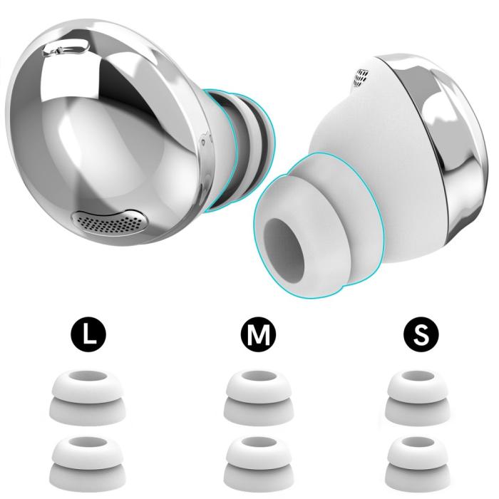 Bild 2, AHASTYLE AHASTYLE Galaxy Buds Pro 3 Öronpluggar 3-PACK Vit