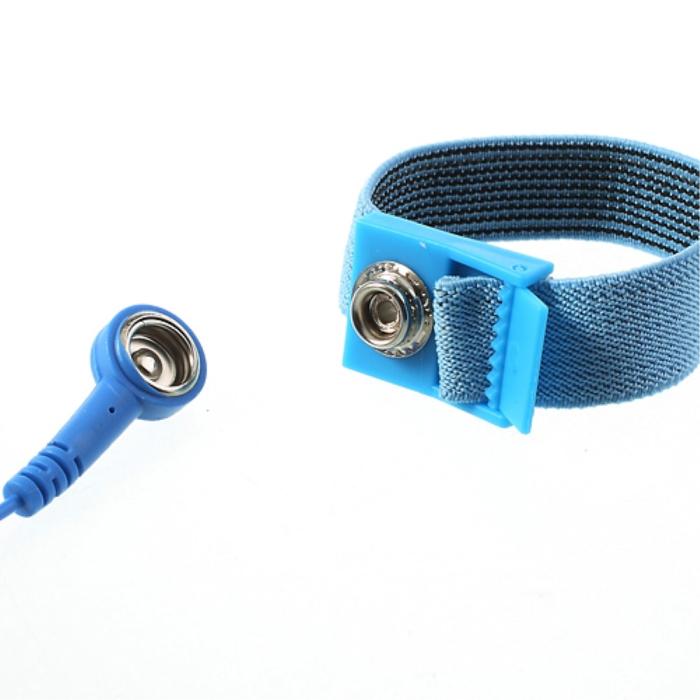 Bild 3,  1m Antistatiskt ESD Armband Justerbart Blå