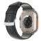 ColorPop Äkta Läder Armband Apple Watch 42/44/45/46/49 mm Svart
