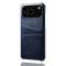  iPhone 17 Pro Max Skal Med Kortfack Läder Blå