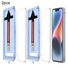  iPhone 14 Plus/13 Pro Max 2-PACK Sk&auml;rmskydd Helt&auml;ckande H&auml;rdat Glas
