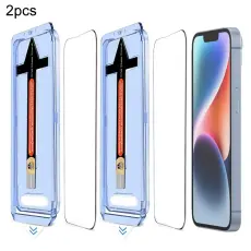  iPhone 14/13 Pro/13 2-PACK Sk&auml;rmskydd Helt&auml;ckande H&auml;rdat Glas