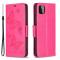  Samsung Galaxy A22 5G - Butterfly Läder Fodral - Rosa