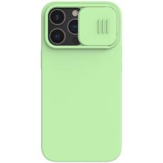 NILLKIN iPhone 13 Pro Max - NILLKIN MagSafe CamShield Silky Liquid Skal - Gr&ouml;n