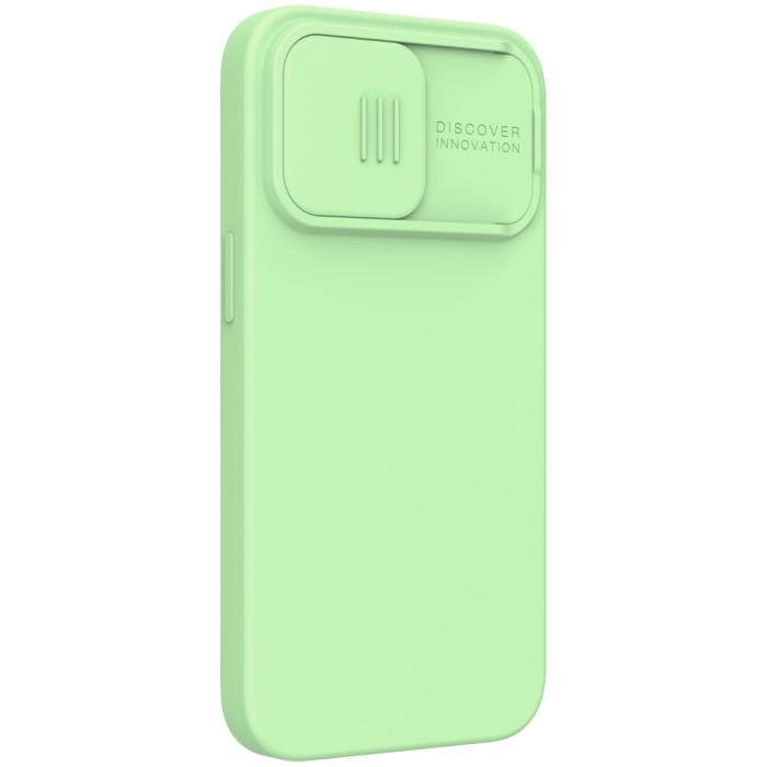 Bild 3, NILLKIN iPhone 13 Pro Max - NILLKIN MagSafe CamShield Silky Liquid Skal - Grön