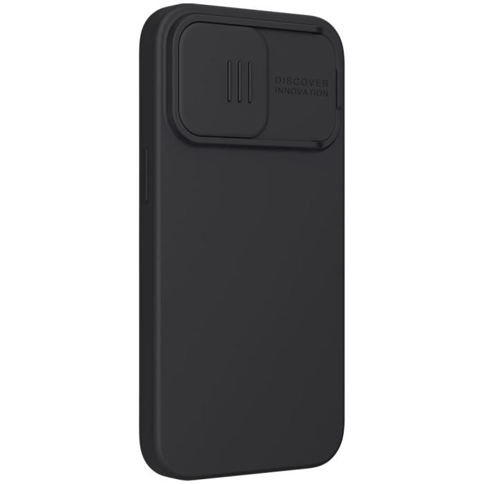 Bild 3, NILLKIN iPhone 13 Pro Max - NILLKIN MagSafe CamShield Silky Liquid Skal - Svart