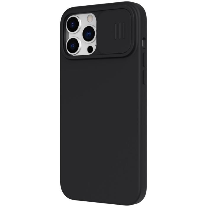 Bild 5, NILLKIN iPhone 13 Pro Max - NILLKIN CamShield Silky Liquid Skal - Svart
