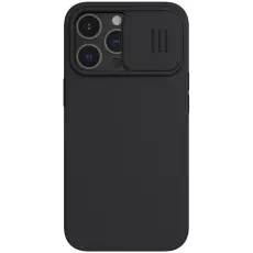 NILLKIN iPhone 13 Pro Max - NILLKIN MagSafe CamShield Silky Liquid Skal - Svart