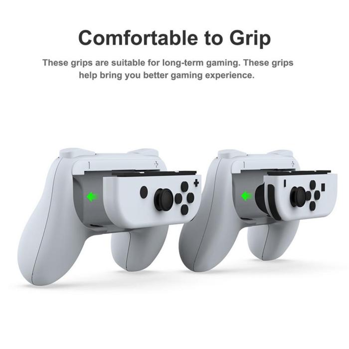 Bild 2, DOBE DOBE Nintendo Switch OLED Joy-Con Grepp Vit
