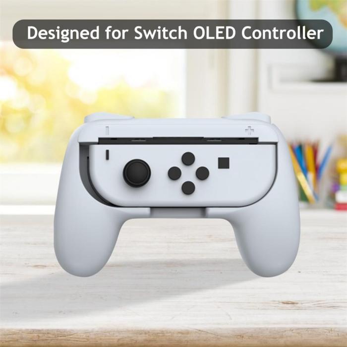 Bild 3, DOBE DOBE Nintendo Switch OLED Joy-Con Grepp Vit