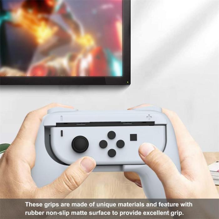 Bild 4, DOBE DOBE Nintendo Switch OLED Joy-Con Grepp Vit