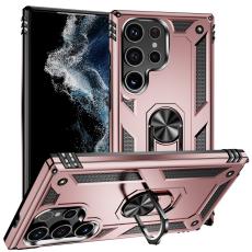  Samsung Galaxy S24 Ultra Skal Ring Hybrid Armor Ros&eacute;guld