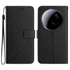  Xiaomi 15 Ultra Fodral L&auml;der Rhombus Svart