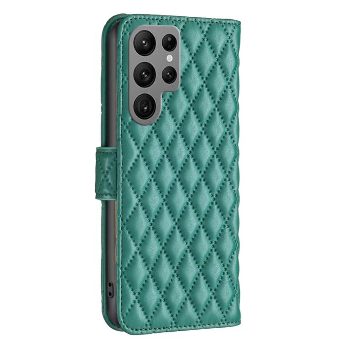 Bild 5,  Samsung Galaxy S25 Ultra Fodral Diamond Läder Grön