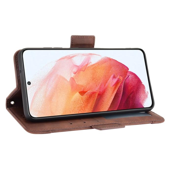 Bild 5,  Samsung Galaxy S21 FE Fodral Med Avtagbart Kortfodral Brun