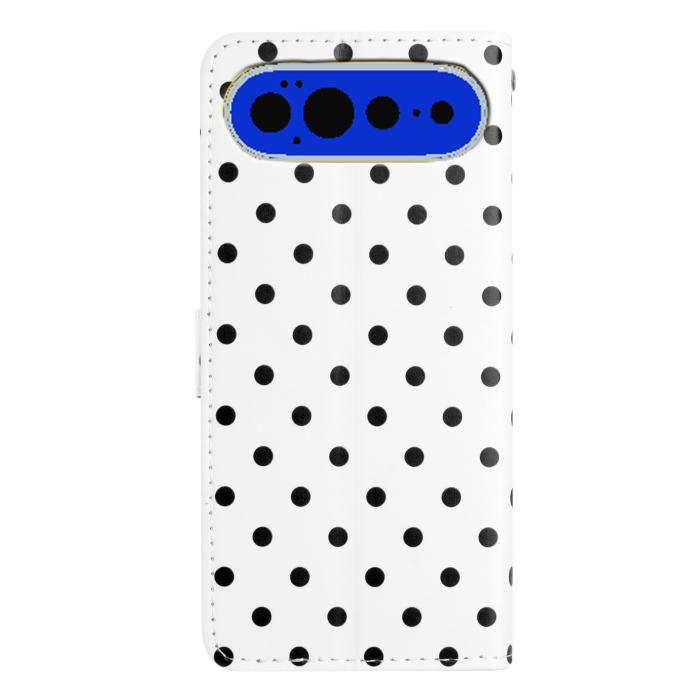 Bild 2,  Google Pixel 11 / 11 Pro Fodral Läder Prickigt Mönster Vit