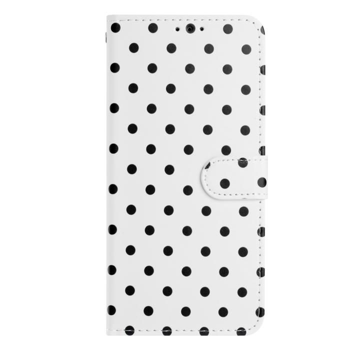 Bild 3,  Google Pixel 11 / 11 Pro Fodral Läder Prickigt Mönster Vit