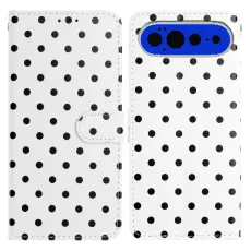  Google Pixel 11 / 11 Pro Fodral L&auml;der Prickigt M&ouml;nster Vit