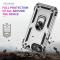  iPhone 17e / 16e Skal Shockproof Hybrid Ring Silver