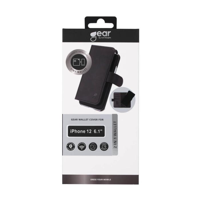 Bild 2, Gear GEAR iPhone 12 / 12 Pro 2in1 Magnet Fodral / Skal Svart