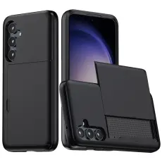  Samsung Galaxy A55 5G Skal Hybrid Med Kortfack Svart