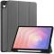  Samsung Galaxy Tab S11 Fodral Tri-Fold Läder Grå