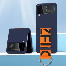  Galaxy Z Flip 3 Skal Frosted Wrist Strap Navy
