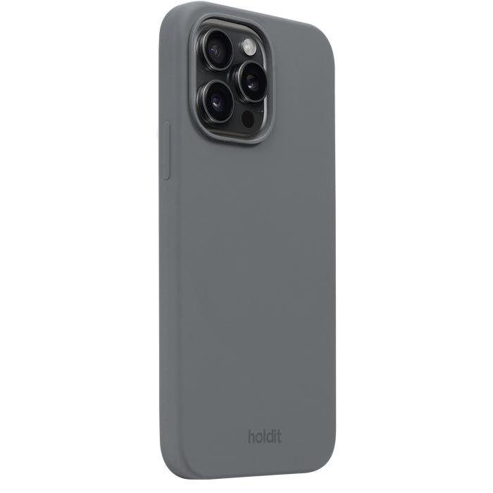 Bild 2, holdit holdit iPhone 15 Pro Mobilskal Silikon Space Gray