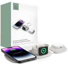 Tech-Protect Tech-Protect 15W 3in1 Magnetisk MagSafe Qi Laddare Gr&aring;