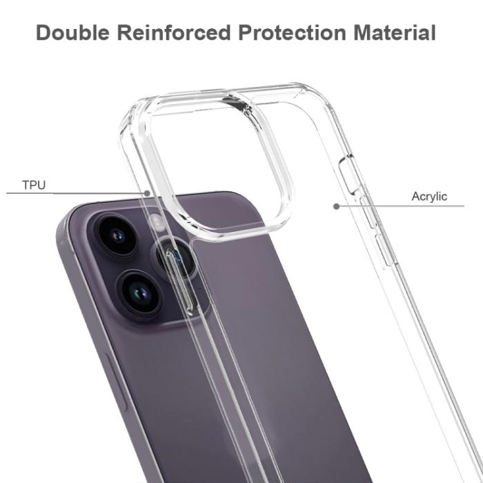 Bild 3,  iPhone 15 Pro Max Skal Akryl/TPU Shockproof Svart