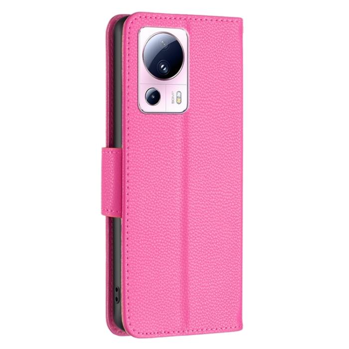 Bild 3,  Xiaomi 13 Lite 5G Fodral Litchi Shark Läder Rosa