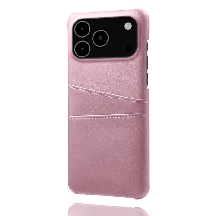 Bild 4,  iPhone 17 Pro Max Skal Med Kortfack Läder Roséguld