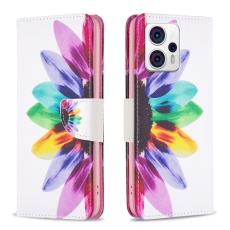  Motorola Moto G13 / G23 / G53 5G Fodral Med Tryck F&auml;rgglad Blomma