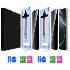 iPhone 16 Pro Max 2-PACK Sk&auml;rmskydd H&auml;rdat Glas Privacy