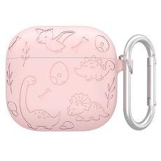  AirPods 4 Skal Med Dinosaurie Motiv Silikon Rosa