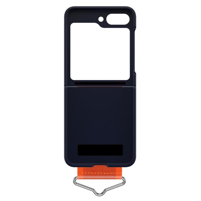 Bild 5,  Samsung Galaxy Z Flip 5 Skal Bälte Mörk Blå/Orange