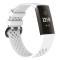  Ihåligt Silikon Armband Fitbit Charge 4/3 (L) Vit