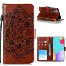  Samsung Galaxy A52 / A52s - Mandala L&auml;der Fodral - Brun