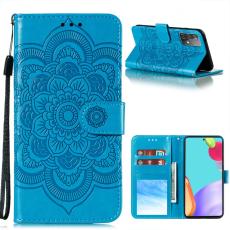  Samsung Galaxy A52 / A52s - Mandala L&auml;der Fodral - Bl&aring;