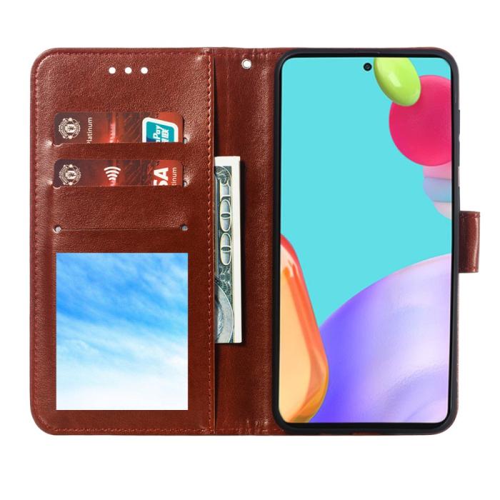 Bild 4,  Samsung Galaxy A52 / A52s - Mandala Läder Fodral - Brun